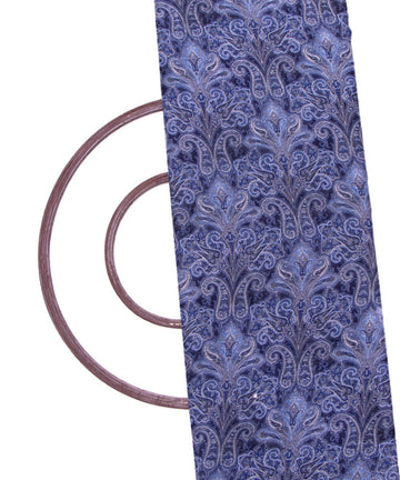 Blue Colour Paisley Print Chiffon Fabric